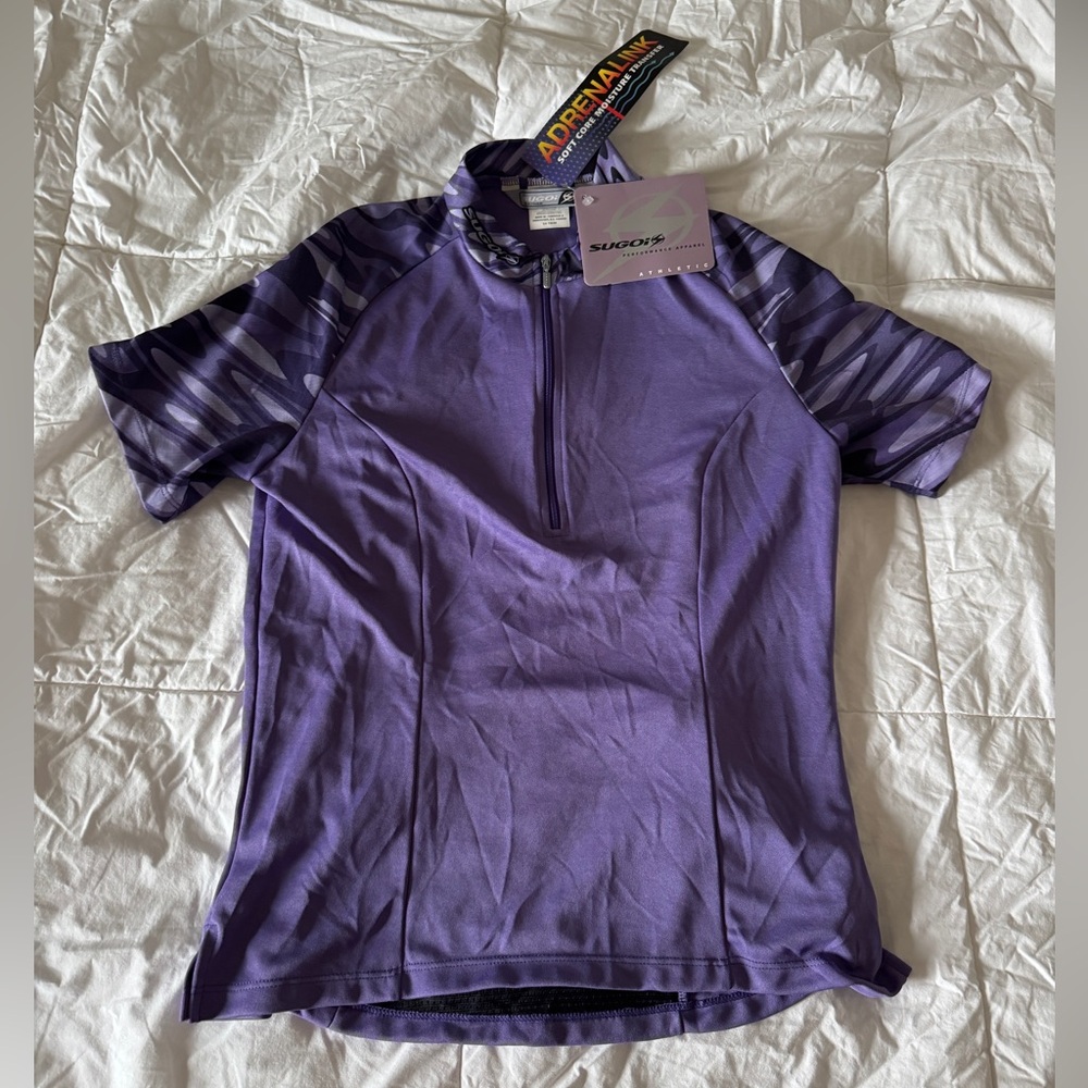 NWT Sugoi Adrenalink Cycling Jersey | Women’s Medium Purple Geometric Pattern